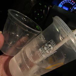 McDonald's - The cup they gave me vs the water cup every other McDonald's I've been to normally gives me.