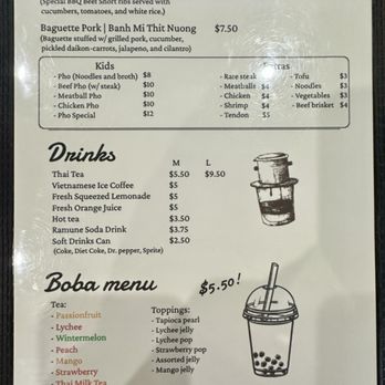 Pho T&N - Back of the menu and drinks - Vietnamese Near Me - Nashville, Tennessee Pho T&N - Back of the menu and drinks - Vietnamese Near Me - Nashville, Tennessee