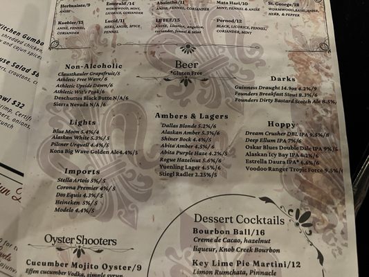 Menu photo 2 The Drunken Oyster Amarillo, TX