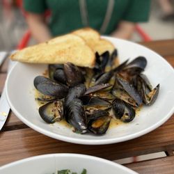 Book Club Restaurant - Prince Edward Island Mussels - delicious broth!!