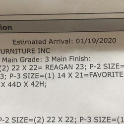Kittle's Furniture - Fort Wayne - Estimated delivery 1/19/2020
