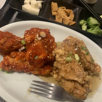 Crazy BBQ - Fried chicken spicy and soy garlic - Korean Near Me - Bakersfield, California Crazy BBQ - Fried chicken spicy and soy garlic - Korean Near Me - Bakersfield, California