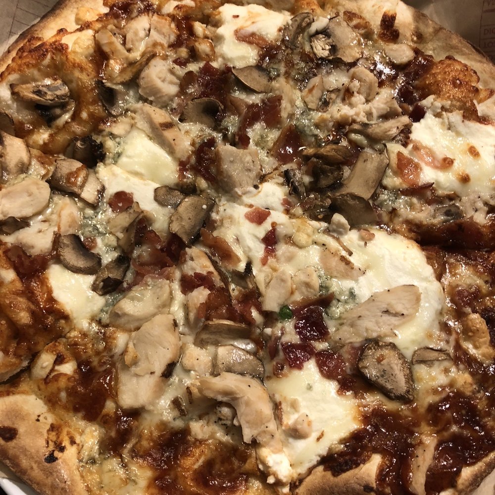 MOD Pizza - Caspian with some customizations, mushroom and bacon - Pizza Near Me - Bloomingdale, Illinois
