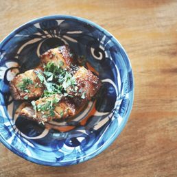 Pressed Pork Belly. Tender inside with a beautifully crisp, caramelized exterior. The chipotle flavor was smoky & robust.