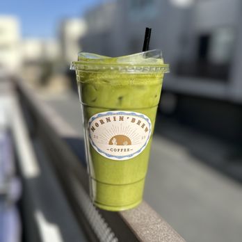 Mornin’ Brew Coffee - Lavender Matcha Latte (iced) -24oz -extra sweet -oat milk sub - Coffee & Tea Near Me - San Diego, California Mornin’ Brew Coffee - Lavender Matcha Latte (iced) -24oz -extra sweet -oat milk sub - Coffee & Tea Near Me - San Diego, California