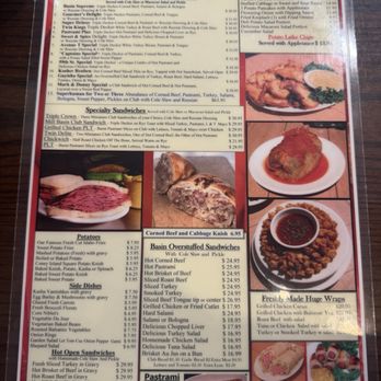 Mill Basin Kosher Deli - Menu flip side - Delis Near Me - Brooklyn, New York