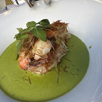 The Roof - Phyllo Prawns  Kataifi wrapped prawns, watercress cream - Seafood Near Me - Vancouver, British Columbia