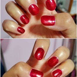 My 1st Gel Manicure since COVID-19 started! Nancy did an awesome job - OPI Nail Polish G842 - An Affair in Red Square," yes!