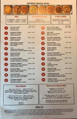 Menu photo 1 Riverboat Pizza Savannah, GA