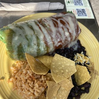 The Grain Cafe - Wet burrito w/ roja & verde - Vegan Near Me - Long Beach, California