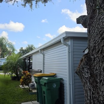 Gutter Teks - Installed new gutter and downspouts on side on manufactured home in North Fort Myers. - Gutter Services Near Me - North Fort Myers, Florida Gutter Teks - Installed new gutter and downspouts on side on manufactured home in North Fort Myers. - Gutter Services Near Me - North Fort Myers, Florida