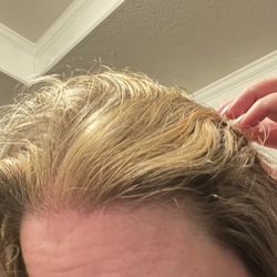 Beauty Brands - Yellow orange streak that's not blended in the rest of the hair