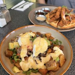 Cali Poutine and Chicken+Waffles