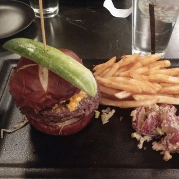 Revolution - light on potato salad, heavy on burger - German Near Me - Morristown, New Jersey