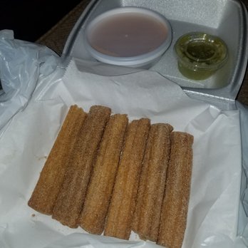 Mariscos Las Islas Marias - Churos with my salsa from the empanadas I ordered. - Mexican Near Me - Corona, California Mariscos Las Islas Marias - Churos with my salsa from the empanadas I ordered. - Mexican Near Me - Corona, California