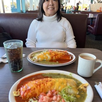 Loyola's Family Restaurant - Breakfast burrito with both sauces - green chili is hotter - Mexican Near Me - Albuquerque, New Mexico Loyola's Family Restaurant - Breakfast burrito with both sauces - green chili is hotter - Mexican Near Me - Albuquerque, New Mexico
