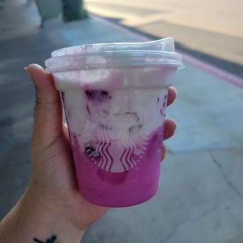 Starbucks - Tall dragon drink with vanilla sweet cream cold foam - Coffee & Tea Near Me - Fresno, California Starbucks - Tall dragon drink with vanilla sweet cream cold foam - Coffee & Tea Near Me - Fresno, California