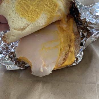 The Grind - One thin slice of turkey and American cheese. - Coffee & Tea Near Me - Benson, North Carolina
