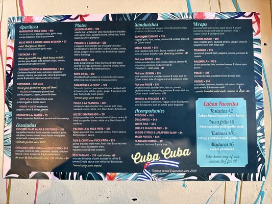 Menu photo 1 Cuba Cuba - Castle Rock Castle Rock, CO