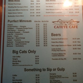 Cateye Cafe - drink menu - New American Near Me - Bozeman, Montana