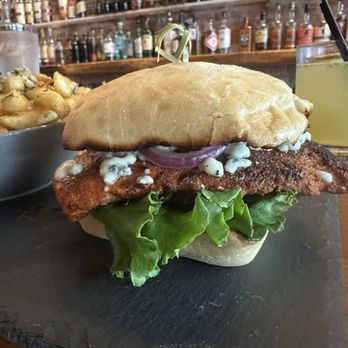 Purgatory Craft Beer And Whiskey Bar - Blue cheese salmon burger - Whiskey Bars Near Me - Spokane, Washington Purgatory Craft Beer And Whiskey Bar - Blue cheese salmon burger - Whiskey Bars Near Me - Spokane, Washington