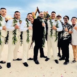 Feel the Touch of Aloha - Pictures of the Grooms men's after the most awesome ceremony from Aunty Tutu