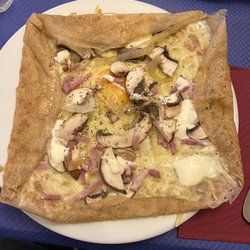 Crêperie Saint Eustache - Mushroom, lardon and egg crepe -- was perfectly fine but nothing out of the ordinary