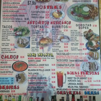 El Paso - The menus - Mexican Near Me - Sorrento, Florida