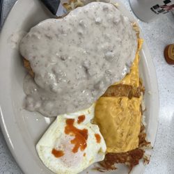 Morg's - 2 Eggs, Country Fried Steak and Hashbrowns