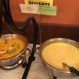 Confusing dessert labels. Is that truly kheer on the left