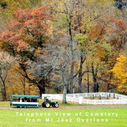 Mt Jeez Overlook - Telephoto view from Mt Jeez of the cemetery at Malabar Farm