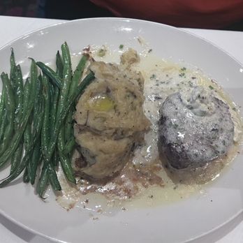 Del Frisco's Double Eagle Steakhouse - Filet with truffle butter, mashed potatoes & green beans - Steakhouses Near Me - Houston, Texas Del Frisco's Double Eagle Steakhouse - Filet with truffle butter, mashed potatoes & green beans - Steakhouses Near Me - Houston, Texas