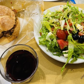 Da Nerbone - Lampredotto, Greek Salad, House Red Wine - Tuscan Near Me - Florence, FI