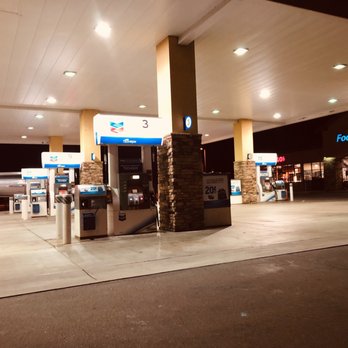 Chevron - a gas station at night - Gas Stations Near Me - Lake Elsinore, California