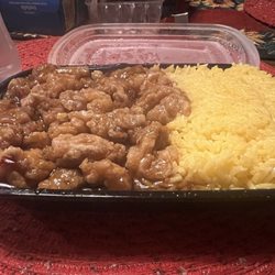 Number 1 Chinese Restaurant - General tso's chicken and rice