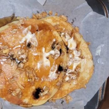 J Christopher's - Blueberry pancake with butter and granola - Breakfast & Brunch Near Me - Macon, Georgia
