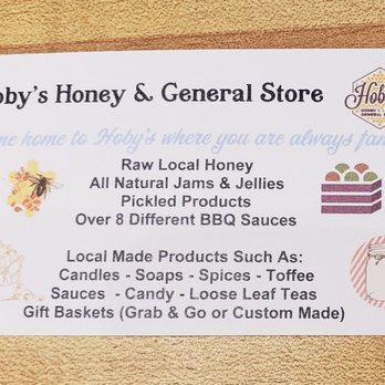 Hoby's Honey & General Store - Business Card - Grocery Near Me - Jacksonville, Florida Hoby's Honey & General Store - Business Card - Grocery Near Me - Jacksonville, Florida