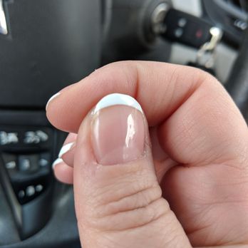 Venus Spa Nails - Uneven, sad gel"pink" manicure - Nail Salons Near Me - Valparaiso, Indiana