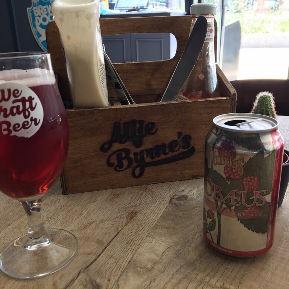Alfie Byrne's - Raspberry beer in a can. Good but order something on tap instead. - Pubs Near Me - Dublin, D Alfie Byrne's - Raspberry beer in a can. Good but order something on tap instead. - Pubs Near Me - Dublin, D