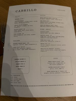 Menu photo 1 Cabrillo Los Angeles, CA