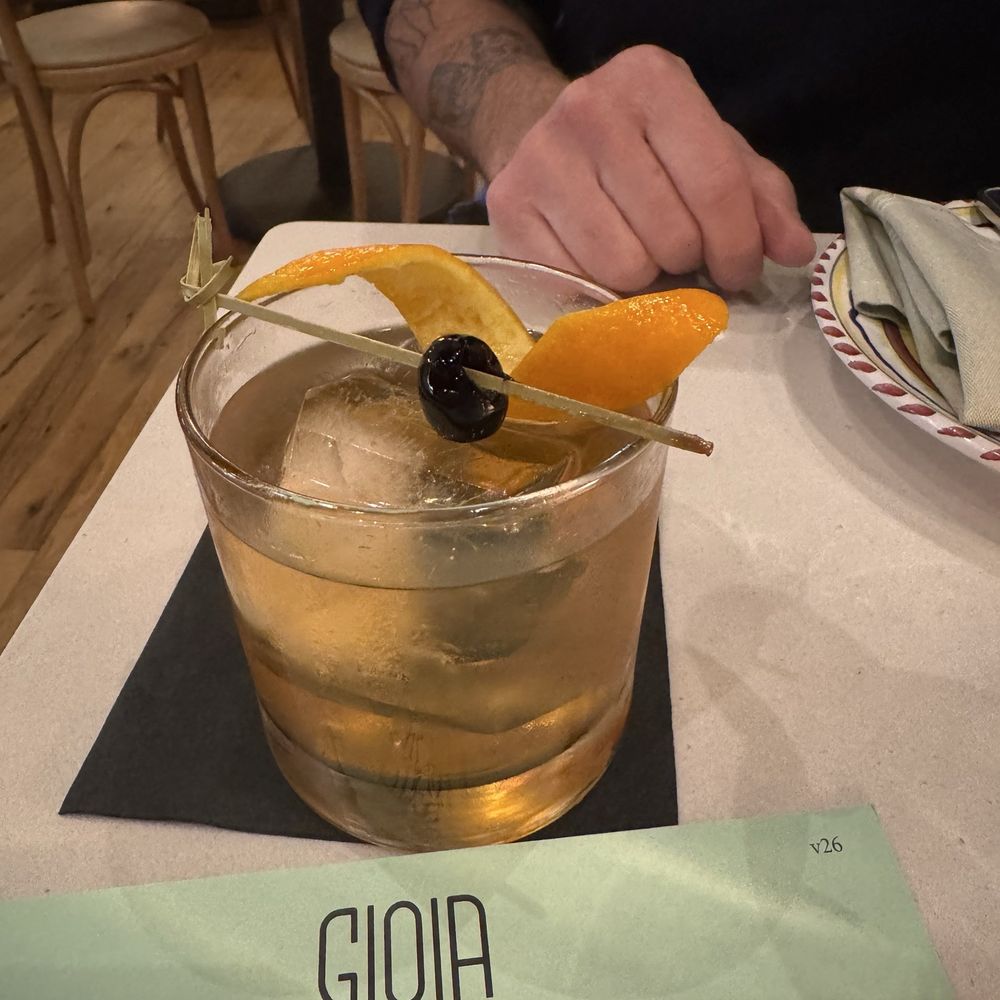 Gioia Cafe & Bar - Am amazing old fashioned - Italian Near Me - New Haven, Connecticut