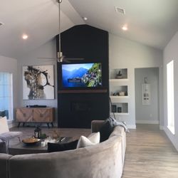 LaGrange Services - We built the black accent wall will have more pictures posted of our process.