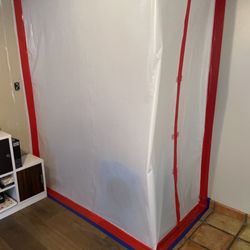 Everclear Environmental Solutions - Containment for bathroom ceiling water abatement.