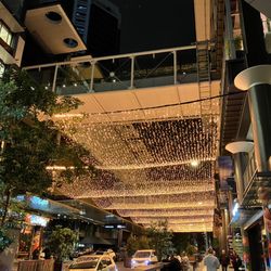 City of Auckland - Walking to the Sky Tower in the evening.