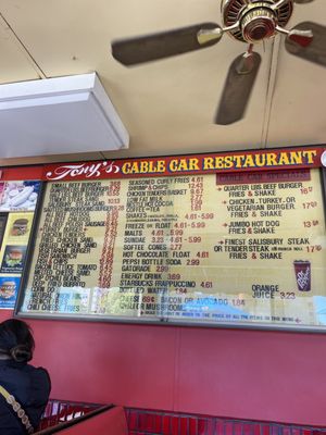 Menu photo 5 Tony's Cable Car Restaurant San Francisco, CA