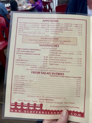 Menu photo 2 Old Ferry Landing Portsmouth, NH