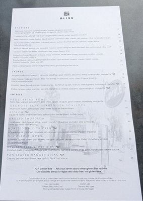 Menu photo 1 Bliss San Antonio, TX