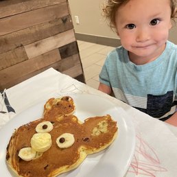 Mickey Mouse pancakes. Mickey Mouse pancakes.