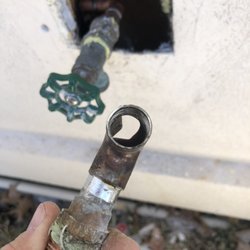 David Millegan Back Flow Pro & Services - The culprit after removal. Freeze damage blew out the weakest portion of the copper elbow.