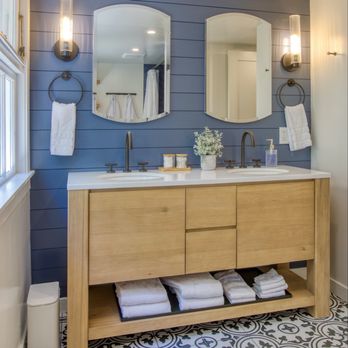 NC Construction - Bathroom vanity wall - General Contractors Near Me